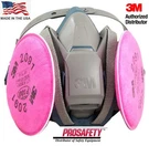 3M Quick Latch Half Face Respirator Mask & 2- 2091 P100 Particulate Filter Med.. Fixed Price $43.95.