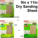 Assorted, Gator 9"X11" Project 3 Sheets Pack Dry Sanding. Fixed Price $9.95.