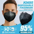 50 Pcs Black KN95 Protective 5-PLY Face Mask Bfe 95% PM2.5 Disposable Respirator. Fixed Price $6.80.