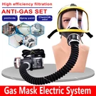 Electric Gas Mask Full Face Constant Flow Supplied Air Fed Chemicals Safety Us. Fixed Price $129.99.