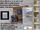 Elkay Plastic Clear Zipper Seal Lock Top Reclosable Poly Bags 2 Mil. Fixed Price $23.68.