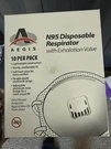 Aegis N95 Disposable Respirator Half Mask With Exhalation Valve 10 Pack. Fixed Price $12.00.