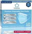 Litepak 125-PACK Disposable Face Mask Premium Comfort Earloops With Dispenser Bo. Fixed Price $16.22.