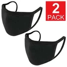 2-PACK Black Cotton Adult Face Mask Reusable Washable Unisex White. Fixed Price $5.48.