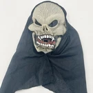 Vintage Halloween Mask Skull Demon Horror Costume Prop Black Hooded Seasons. Fixed Price $19.95.