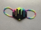 Glow The Dark Rainbow Drip Black Kandi Surgical Mask. Fixed Price $15.00.