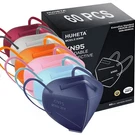 Huheta KN95 Face Mask Pack, 5-PLY 1 Count (pack Of 60), Multicolor. Fixed Price $37.35.
