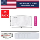 50 Pack PM2.5 Filters Layer Replacement For Face Mask Cover (women/child). Fixed Price $9.95.