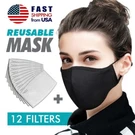 Face Nose Mask Unisex Washable Reusable Soft Double Layer Cotton & 12 Filters. Fixed Price $8.99.