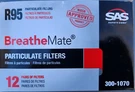 Sas Safety 300-1070 R95 Filter, Breathemate (12 Pair Per Box/priced Box). Fixed Price $22.98.
