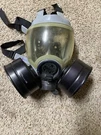 Us Military Issue Msa 5479 U.s Small Gas Mask With Straps And Two Canisters. Fixed Price $75.00.