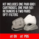 3M Paint Project Replacement Cartridge Filter And Retainer Kit, 6023P1-DC. Fixed Price $24.99.