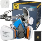 Half Face Respirator Mask With Safety Goggles, A1 Organic Vapor Filters & 8 P2. Fixed Price $61.74.