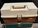 Plano Model 5303 Three-tray Tackle Box Brown/cream Broken Supports. Fixed Price $20.00.