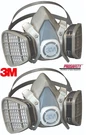 2-3M Disposable Half Respirator Facepiece Mask Organic Vapor Protection Med. Fixed Price $61.95.