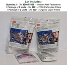 Lot Of 4 Pcs. 3M 6200/07025 Medium Half Facepiece Reusable Respirator Dust Masks. Fixed Price $44.99.