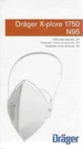 Drager X-plore 1750 N95 Particulate Respirator Mask, Case Of 360. Fixed Price $125.00.