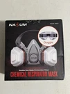 Na&um Respirator Mask Reusable Half Face Gas Cover/ Shield With Safety Glasses. Fixed Price $15.99.