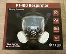 Parcil Safety PT-100 Full Face Respirator W/ P-A-1 Filter. Fixed Price $75.00.