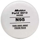 5 Pack Moldex 8910 White Facepiece Filters For Particulates, TC-84A-1343. Fixed Price $54.00.