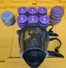Survivair Model 7620 Full Face Respirator, Size Medium, 22 Filter Cartridges. Fixed Price $79.95.