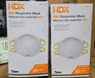 Hdx N95 Disposable Respirator Mask, Size Medium - 2 Packs Of 30 Masks. Fixed Price $15.00.
