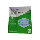 Equate Earloop Disposable Facemasks, 20 Count. Fixed Price $8.00.