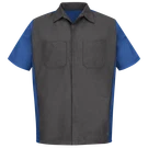 Red Kap Men's Short Sleeve Two-tone Crew Work Shirt. Fixed Price $51.29.