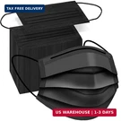 Ztanps 100 Pcs Disposable Face Masks, Black 3 Ply Protection. Fixed Price $12.67.