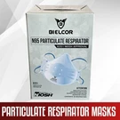Bielcor N95 Particulate Respirator Masks B201 Niosh Approved Pk. Fixed Price $12.00.