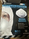 Cordova N95 Particulate Respirator NX95V2 Box Of 10 New Expired. Fixed Price $12.95.