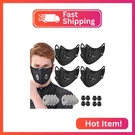 Nbdib 4 Pack Black Unisex Adjustable Reusable Washable Sport Mask With 8 Carbon. Fixed Price $21.05.