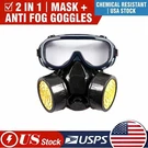 Respirator Gas Mask With Goggles Activated Carbon Paint Spray Safety Usa Stock. Fixed Price $14.20.