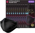 Lg Airwasher KF94 Disposable Face Mask Black Breathable Reusable 4-PLY 10 Packs. Fixed Price $18.95.