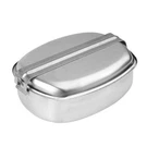 Mil-tec French Military-style Mess Kit Stainless Steel Campfire Cookware Pan Lid. Fixed Price $25.56.