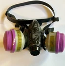 Honeywell 770030M Series Silicone Half Mask Respirator W/ (2) 75SCP100 Gas. Fixed Price $40.00.