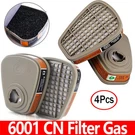 4PC 6001CN Organic Vapor Respirator Filter Cartridge For 7502 6200 6800 Gas Mask. Fixed Price $10.59.