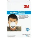3M 8210PB1-A/8210+ Disposable Non-valved Respirator, One Size Mask, 95 % Filter. Fixed Price $37.72.