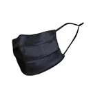 Slip Mulberry Silk Face Covering Black Reusable Double Sided Mask. Fixed Price $25.00.