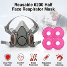 Half Face Gas Mask Respirator Paint Spray Chemical Dust Organic Vapor Epoxy Diy. Fixed Price $24.97.