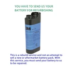 Rebuild Service For 3M BP-17IS Battery Pack. Fixed Price $145.00.