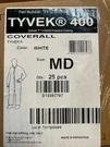 (25) Dupont Tyvek 400 Collared Coveralls TY120SWHMD002500, / Medium, White. Fixed Price $59.95.