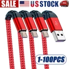 Heavy Duty Micro Usb Fast Charger Data Cable Cord For Samsung Lot Android Htc Lg. Fixed Price $80.49.
