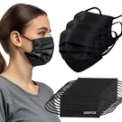 Maqihan Black Disposable Face Mask - 3 Ply Count (pack Of 1),. Fixed Price $10.22.