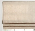 Pottery Barn Emery Linen Cordless Roman Shade, Oatmeal, 26 X 64 Light-filtering. Fixed Price $129.95.