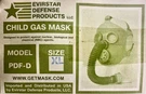 New Nib Evirstar Defense Products Child Gas Mask Size Xl Model Pdf-d. Fixed Price $20.00.