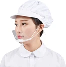 5 Pcs Chef Plastic Transparent Mask Anti-fog Smile Food Restaurant Hotel. Fixed Price $6.50.