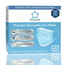 Litepak 125-PACK Disposable Face Masks With Dispenser Box. Fixed Price $16.10.