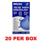 New Moldex 1512 N95 Particulate Respirator (size: Medium) - 20 Per Box. Fixed Price $28.95.
