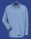 New Wrangler Workwear Canvas Light Blue Long Sleeve Button Shirt Size Xl WS10LB. Fixed Price $18.00.